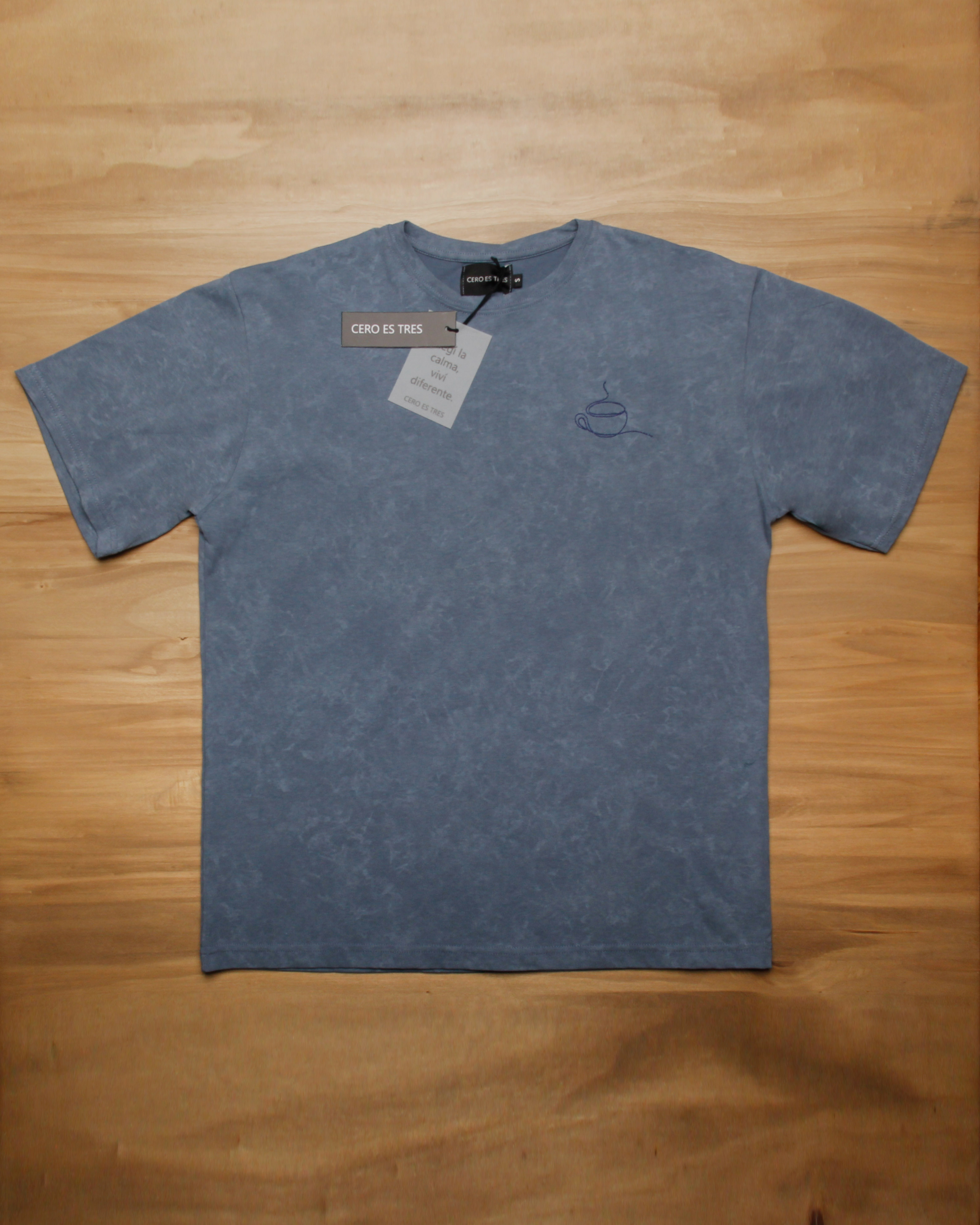 4012AM - REMERA CARAMEL AZUL MARINO